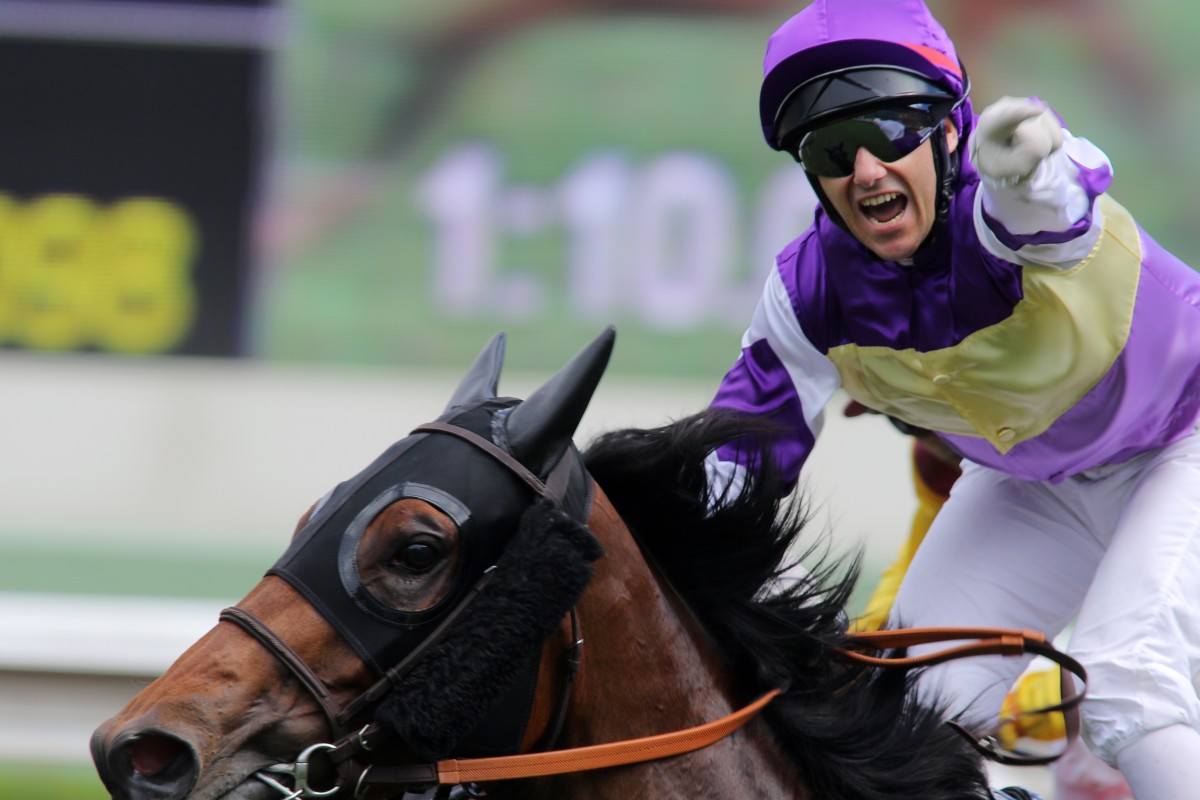 Brett Prebble rides a winner at Sha Tin in May 2018. Photos: Kenneth Chan