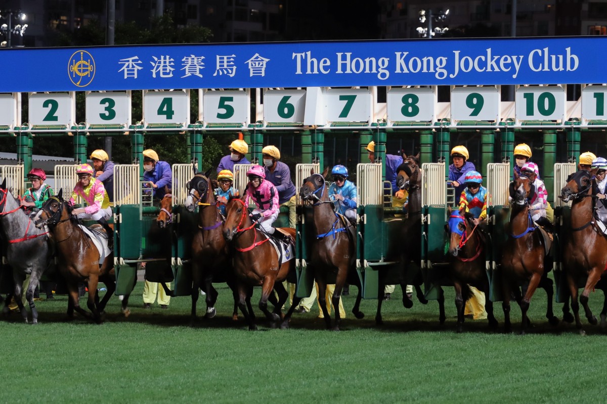 Gates fly back in the opening race at Happy Valley on Wednesday night. Photos: Kenneth Chan