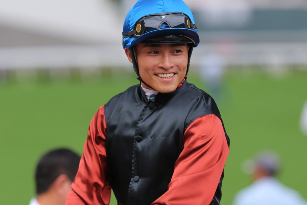 Keith Yeung is all smiles after a winner on the opening day of the season. Photos: Kenneth Chan