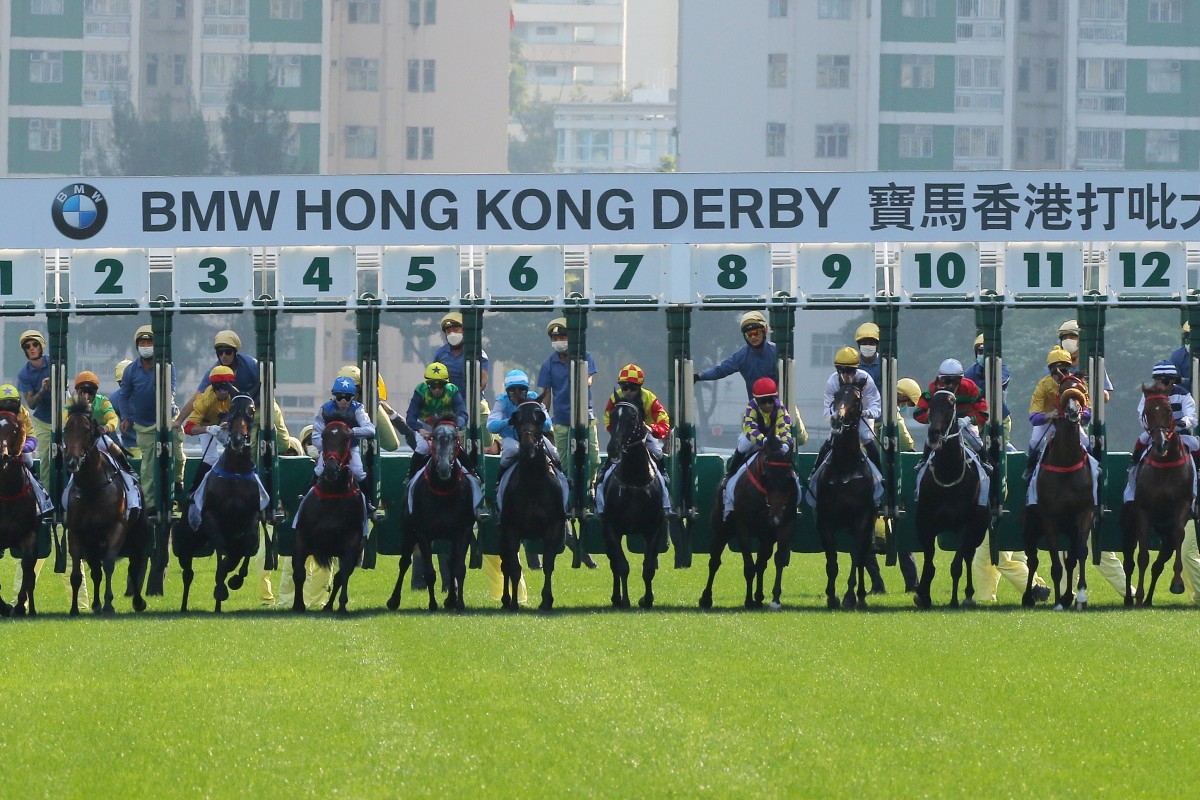 Horses jump in the Hong Kong Derby at Sha Tin last week. Photos: Kenneth Chan