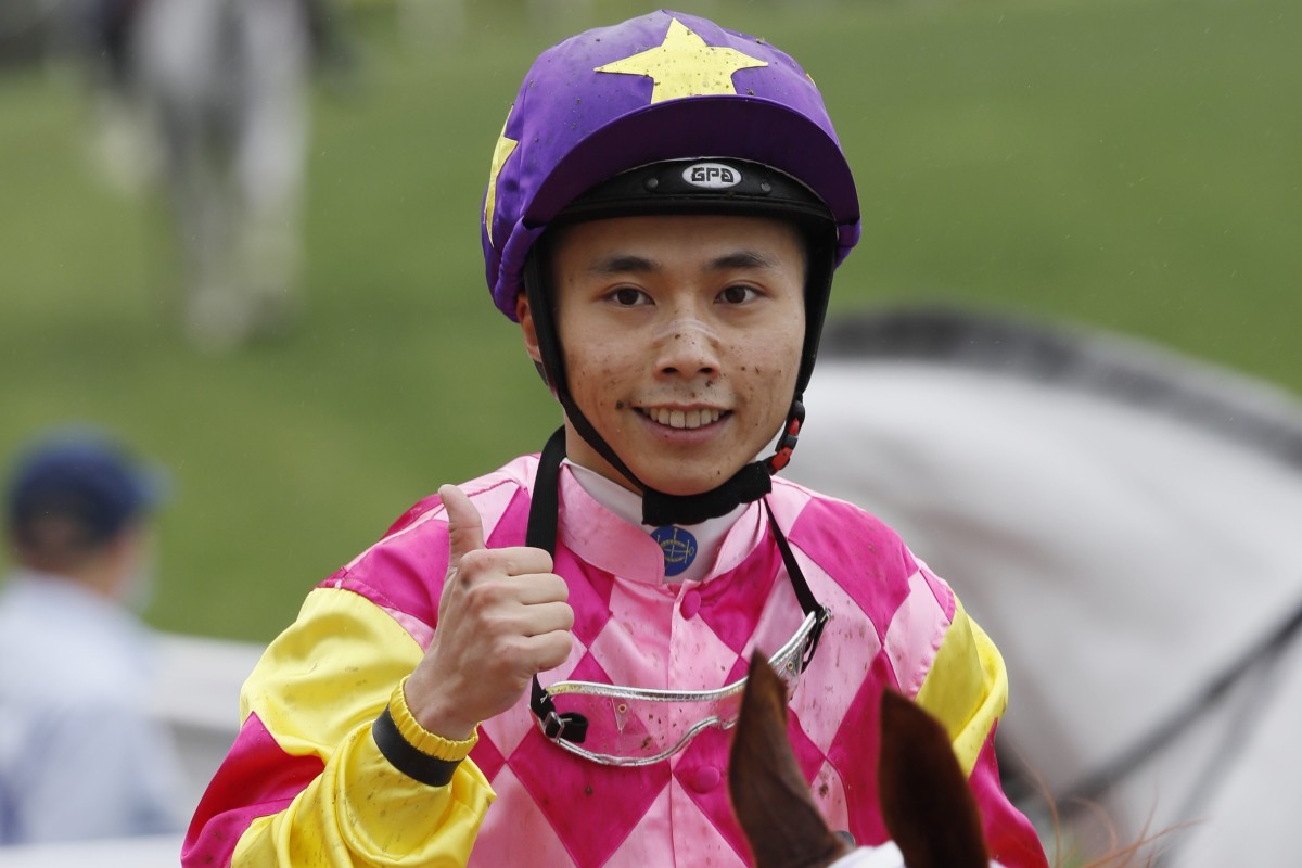 Matthew Poon celebrates a winner at Sha Tin this season. Photos: Kenneth Chan
