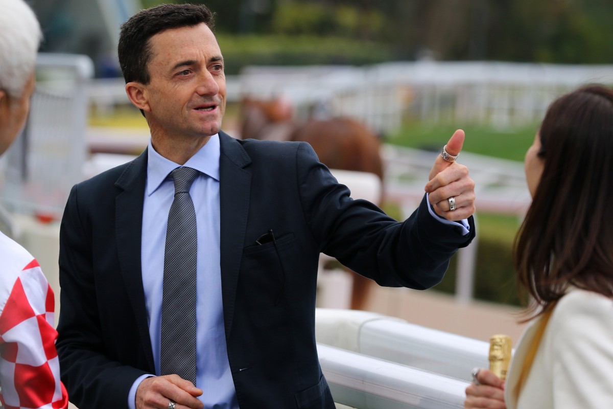 Douglas Whyte celebrates a victory from Inner Flame at Sha Tin. Photos: Kenneth Chan