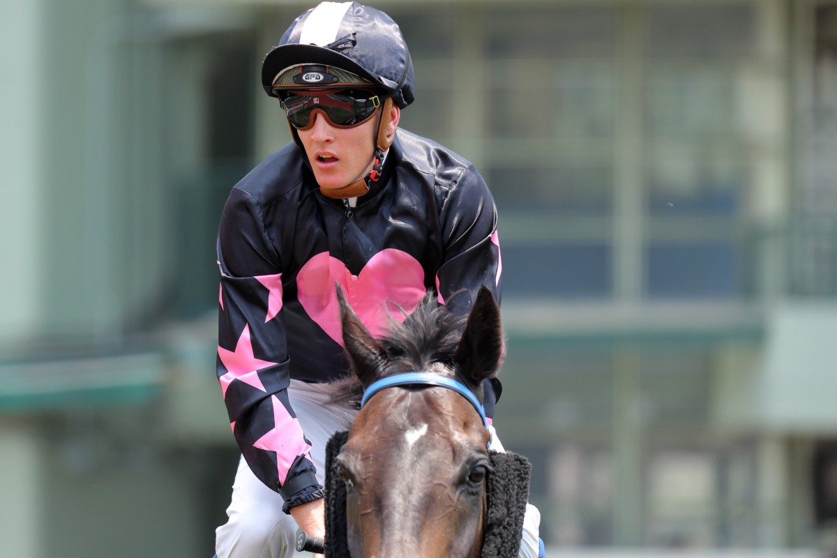 Chad Schofield returns after winning on Wonder Express at Sha Tin. Photos: Kenneth Chan