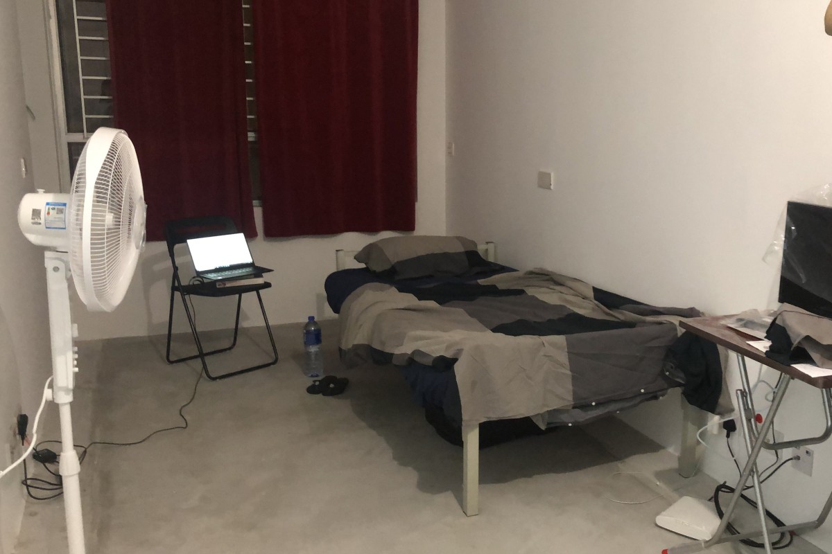 Rhea Mogul's room at Chun Yeung Estate, Fotan. When a freelance reporter with Young Post, the student edition of the South China Morning Post, tested positive for the coronavirus on March 17, some staff (including Rhea) were taken to government quarantine camps as required under new public health rules. SCMP / Rhea Mogul