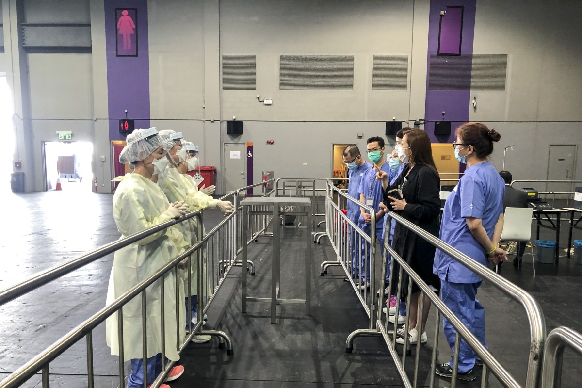 This is the sight that awaited new arrivals to Hong Kong after the government implemented mandatory Covid-19 testing.