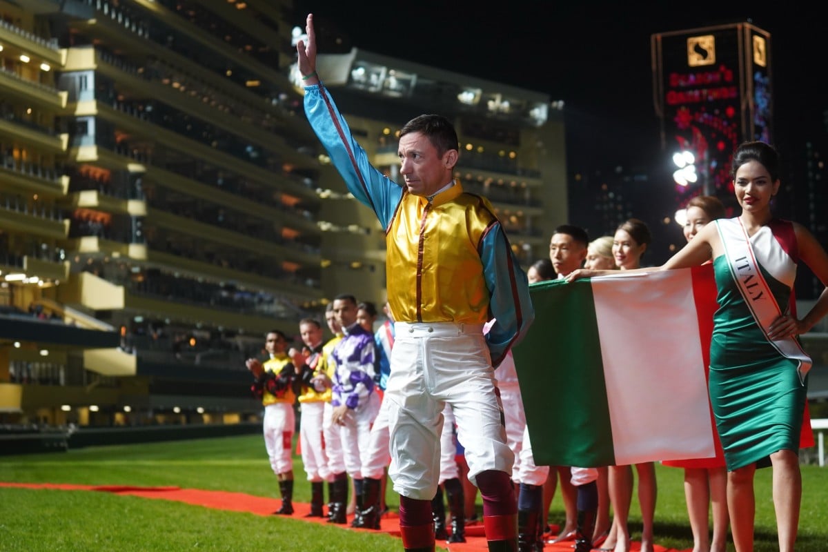 Frankie Dettori at Happy Valley during the 2019 International Jockeys’ Championship. Photo: Kenneth Chan