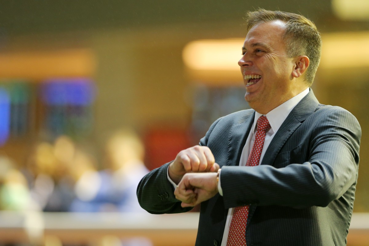 Caspar Fownes celebrates a winner at Happy Valley this season. Photos: Kenneth Chan