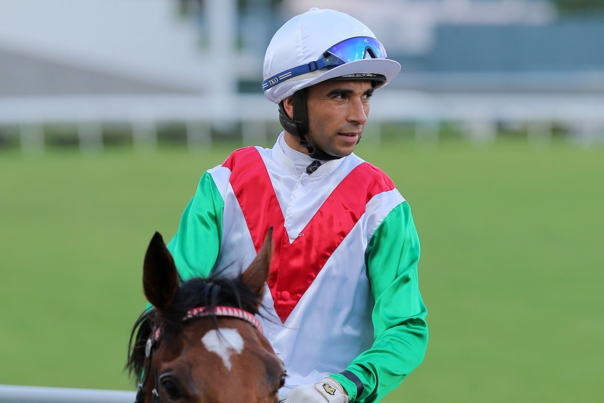 Joao Moreira returns to scale after winning on Good Luck Friend. Photos: Kenneth Chan