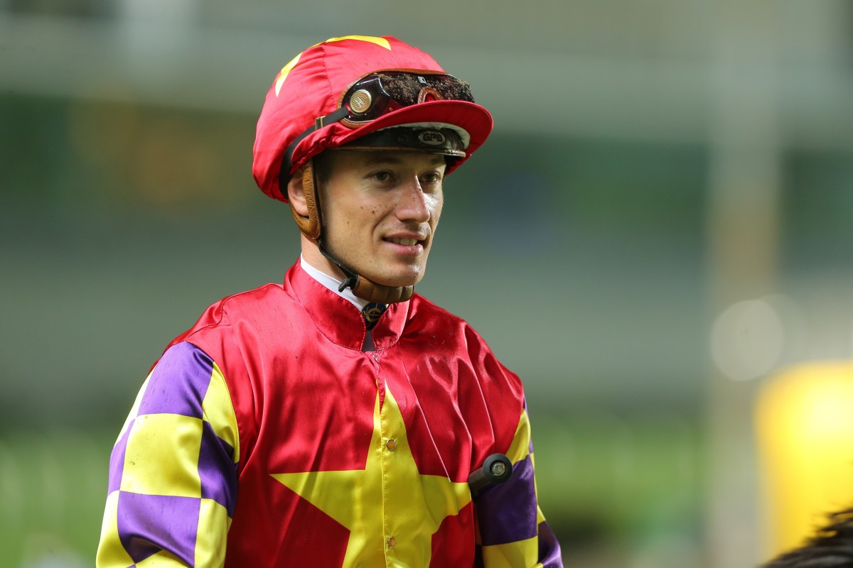 Antoine Hamelin after riding a winner at Happy Valley. Photos: Kenneth Chan