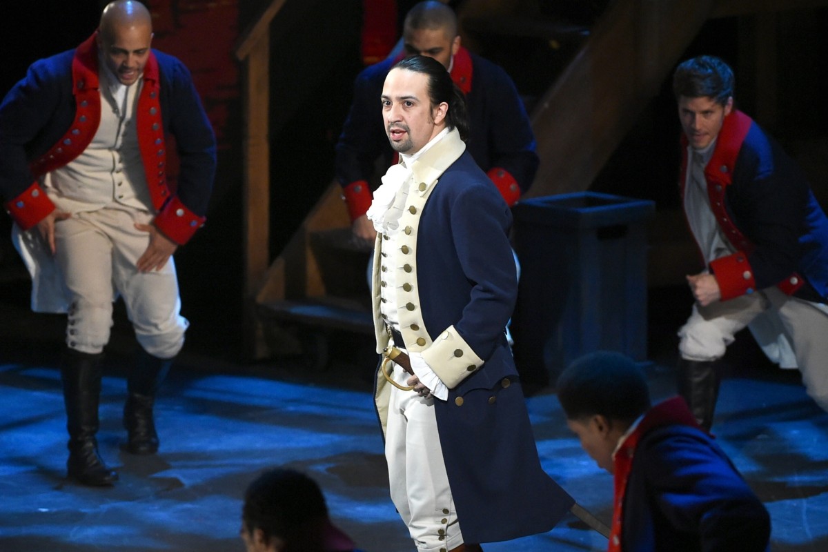 Lin-Manuel Miranda and the rest of the original Hamilton cast appear in the filmed version of the Broadway show. Photo: AP