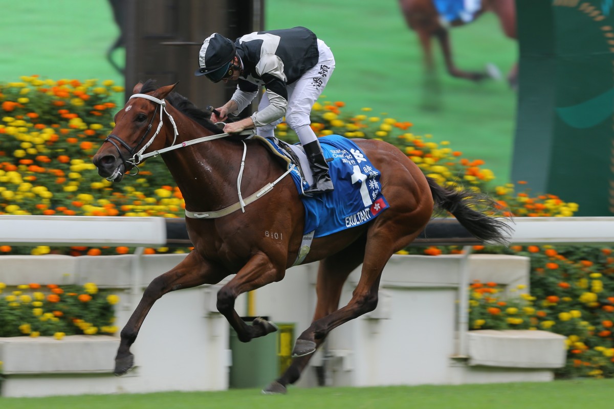 Exultant wins the Champions & Chater Cup in May. Photo: Kenneth Chan