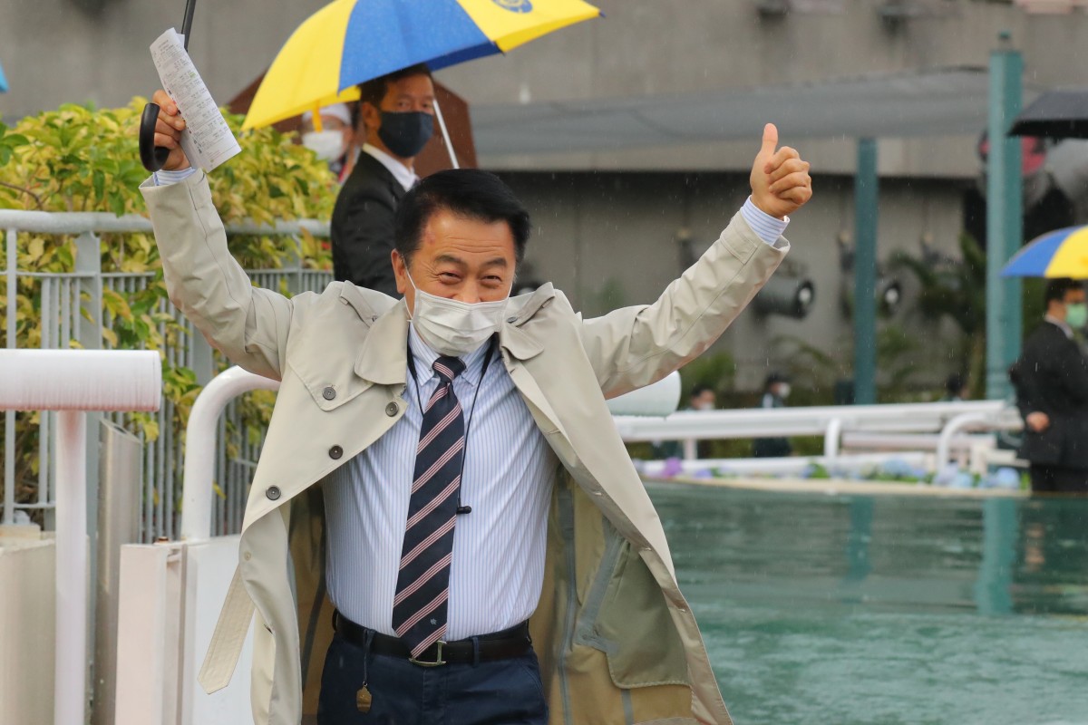 A jubilant Ricky Yiu celebrates a winner this season. Photos: Kenneth Chan