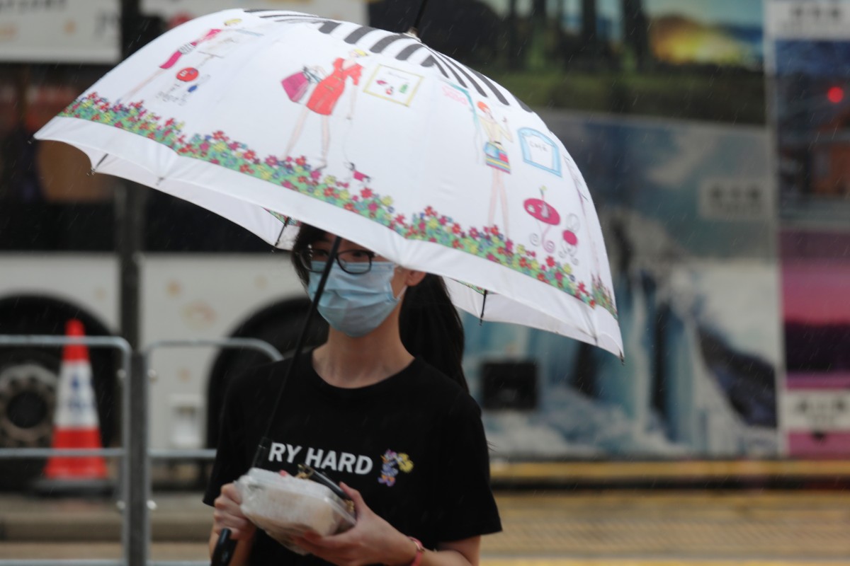 Don't forget to put on a mask, and carry an umbrella. Photo: SCMP / Xiaomei Chen