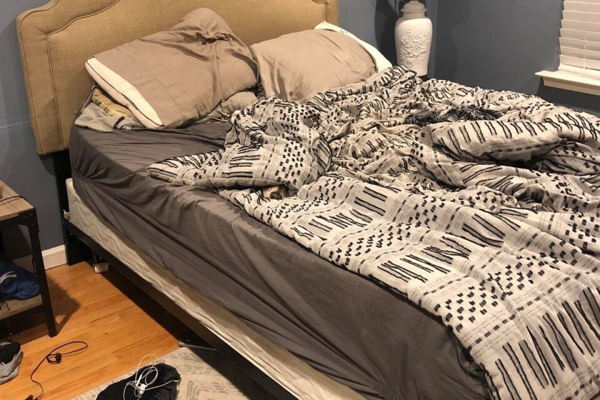 This may look just like an unmade bed, but it's far cuter than that.