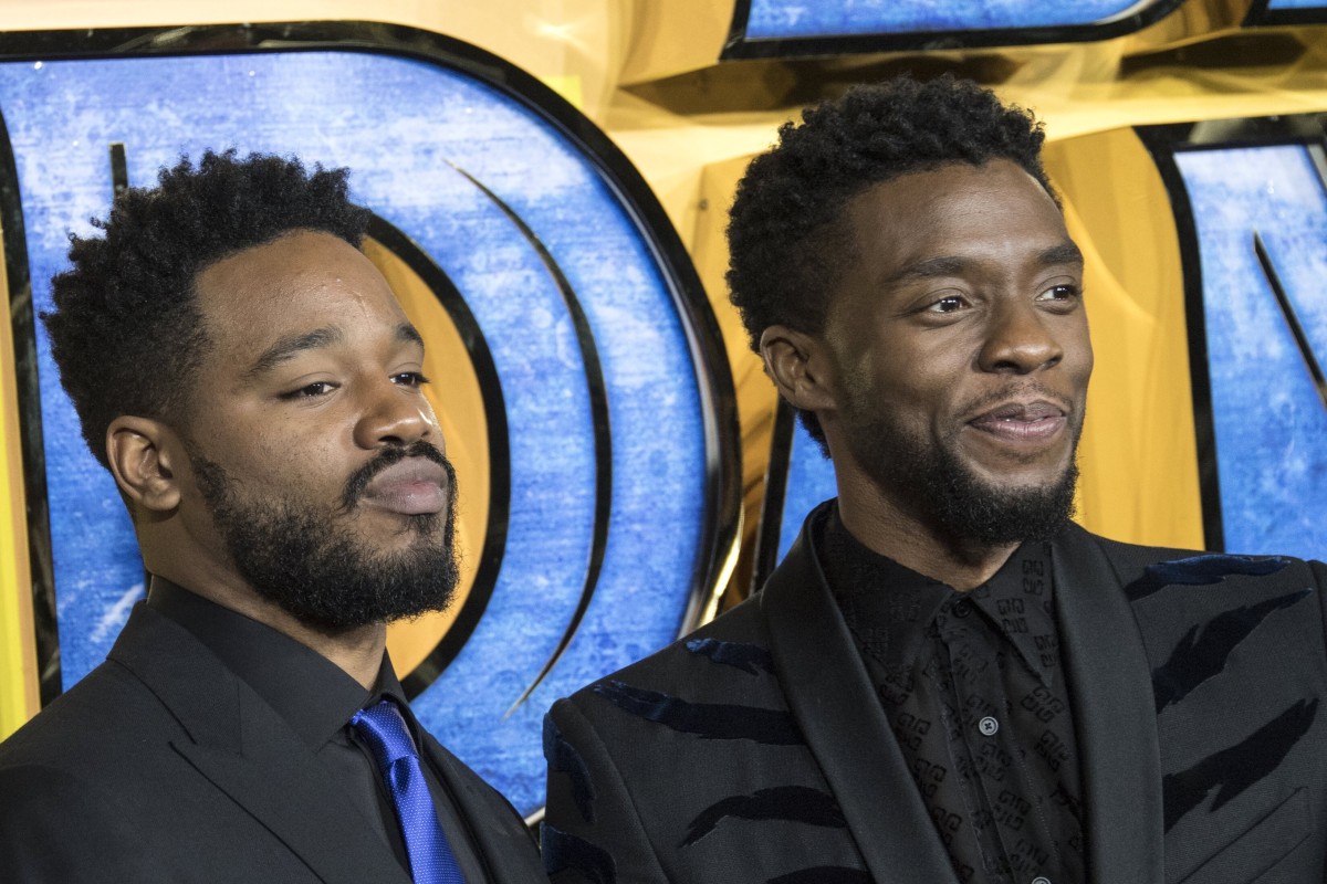 'Black Panther' director Ryan Coogler (left) paid tribute to Chadwick Boseman, seen here with him at the European premiere of the Marvel movie. Photo: EPA-EFE