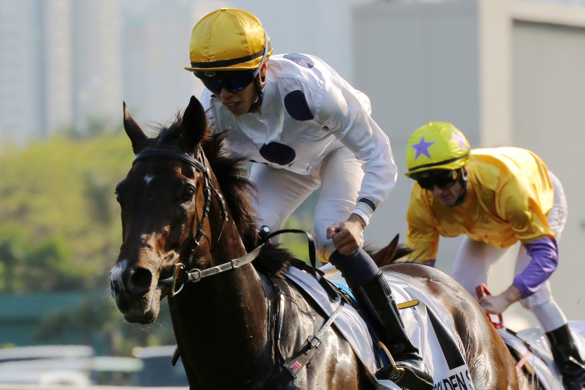 Golden Sixty wins the Hong Kong Derby in March. Photo: Kenneth Chan