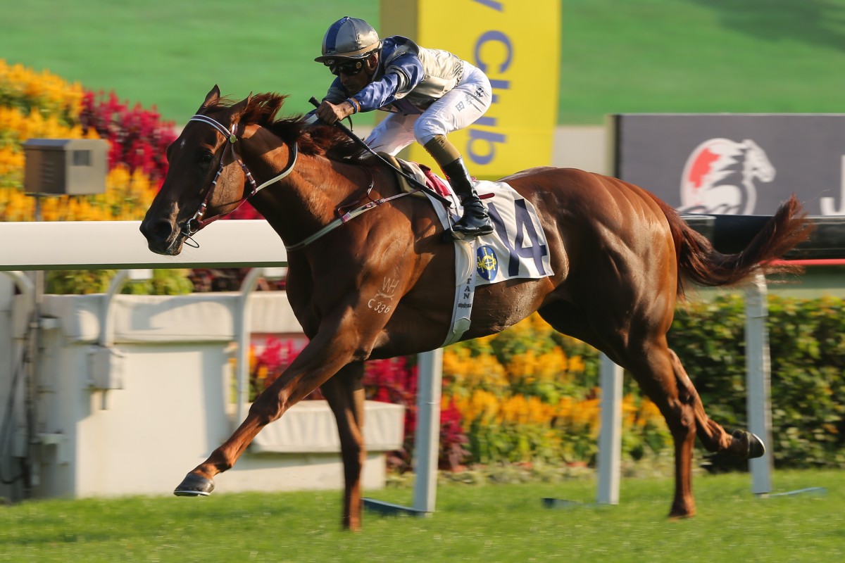 Aethero wins the Jockey Club Sprint in November last year. Photos: Kenneth Chan