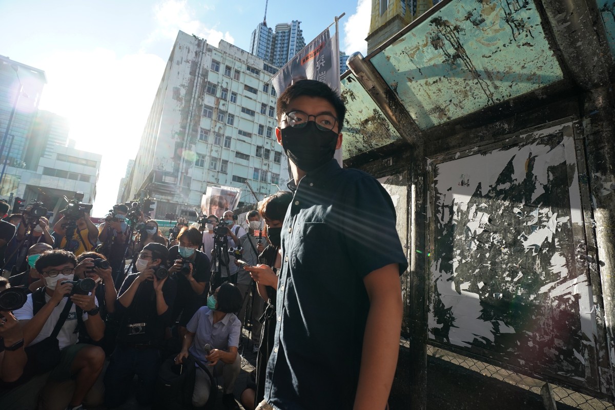 Joshua Wong Chi-fung announced he had been arrested today over illegal assembly and anti-mask law charges today.