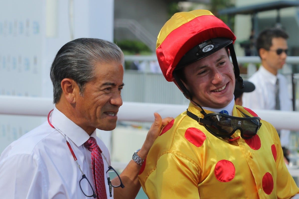 Hong Kong trainer Tony Cruz with jockey Oisin Murphy after a win in May 2018. Photos: Kenneth Chan