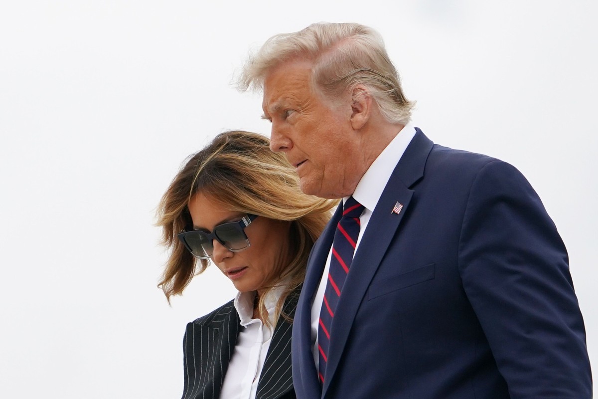 Melania and Donald Trump tested positive for Covid-19 today. Photo: AFP