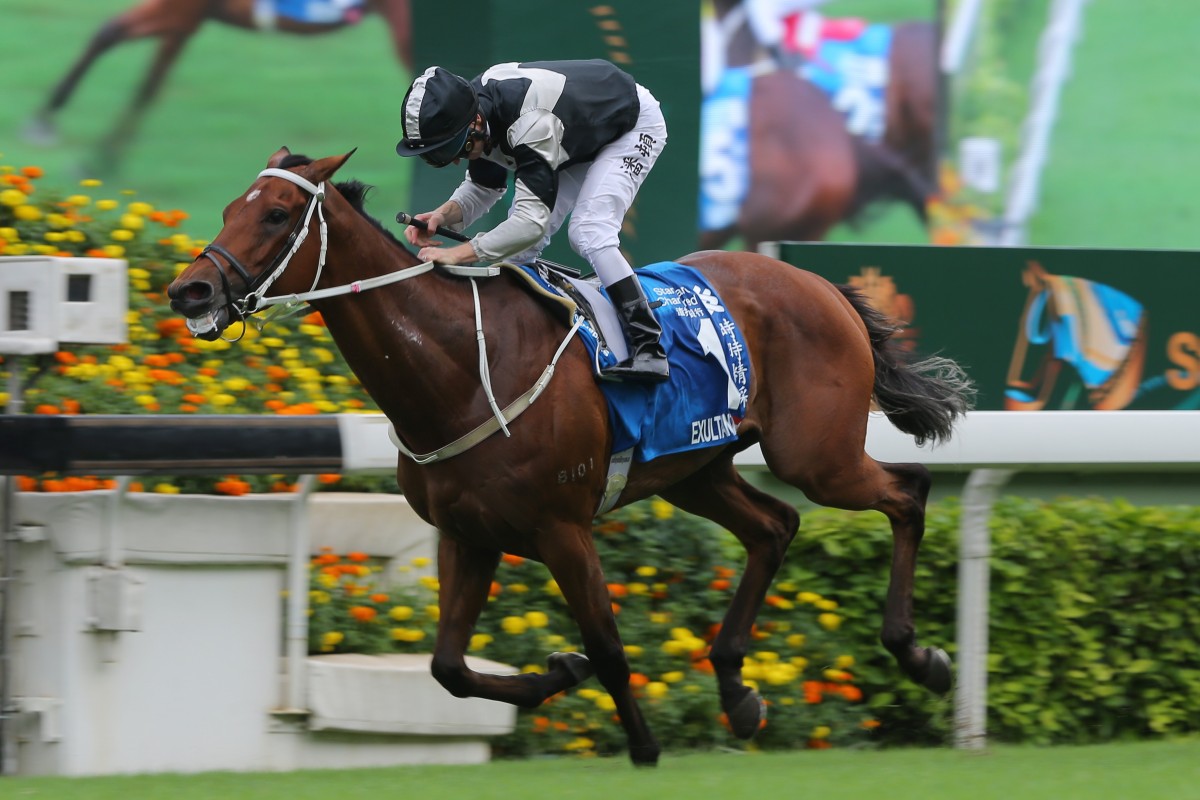 Exultant salutes at Group One level last season. Photos: Kenneth Chan