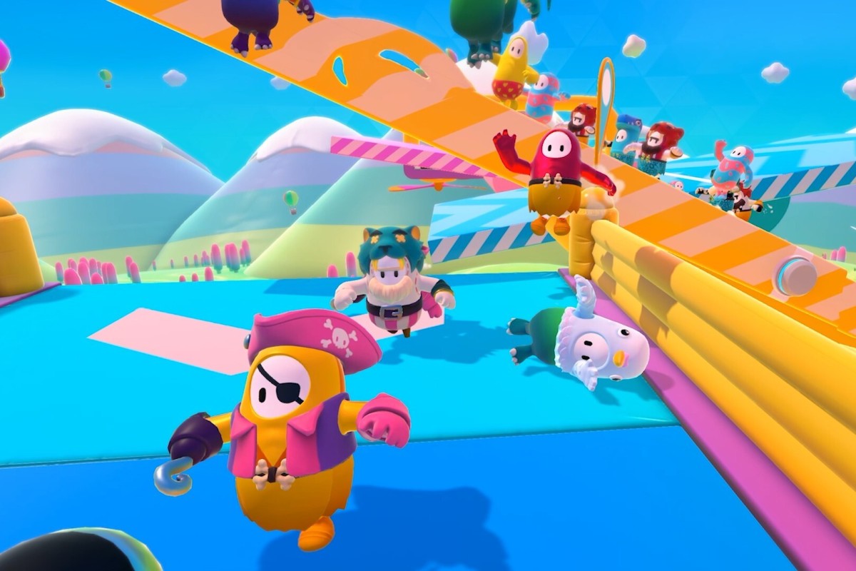 How was the egg stage made in 'Fall Guys: Ultimate Knockout'?