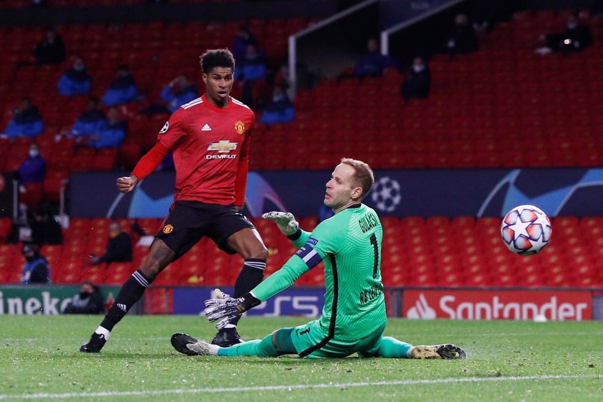 Manchester United's Marcus Rashford scored a hat trick (three goals) in 18 minutes on Wednesday against Leipzig. (Photo: Reuters)
