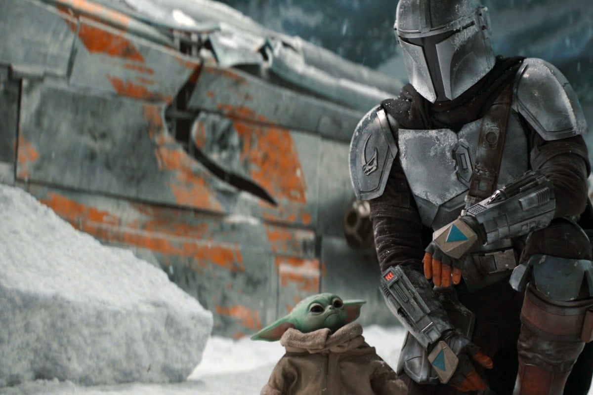 He’s baaaaaack! Baby Yoda (left) is back in The Mandalorian with Din Djarin, aka the title character, on Disney +. Photo: AP