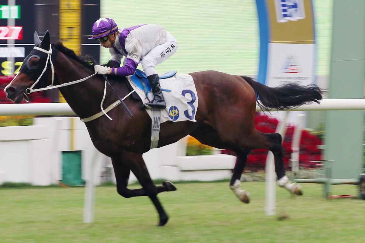 Buddies coasts to victory under Matthew Chadwick at Sha Tin on Saturday. Photos: Kenneth Chan.