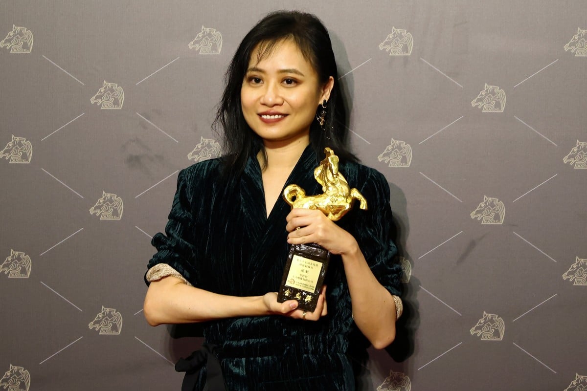 Hongkonger Jill Li received the prize for best documentary at the 57th Golden Horse Awards in Taipei. Photo: Reuters