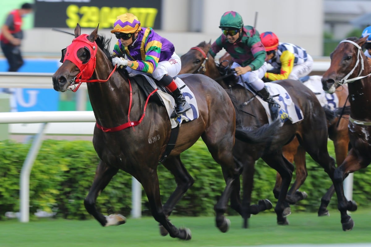 Alexis Badel guides Perfect Match to victory in the Class One HKSAR Chief Executive’s Cup in September. Photo: Kenneth Chan