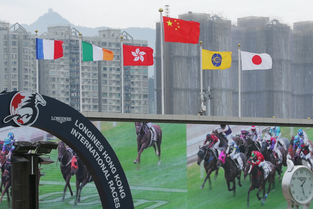 Flags fly at Sha Tin during the Hong Kong International Races. Photos: Kenneth Chan