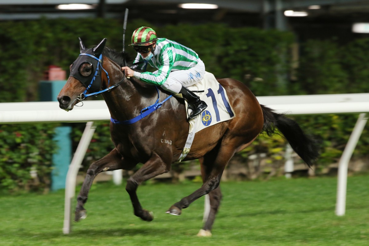 Jockey Zac Purton guides Noble Birth to victory at Happy Valley on Wednesday night. Photos: Kenneth Chan