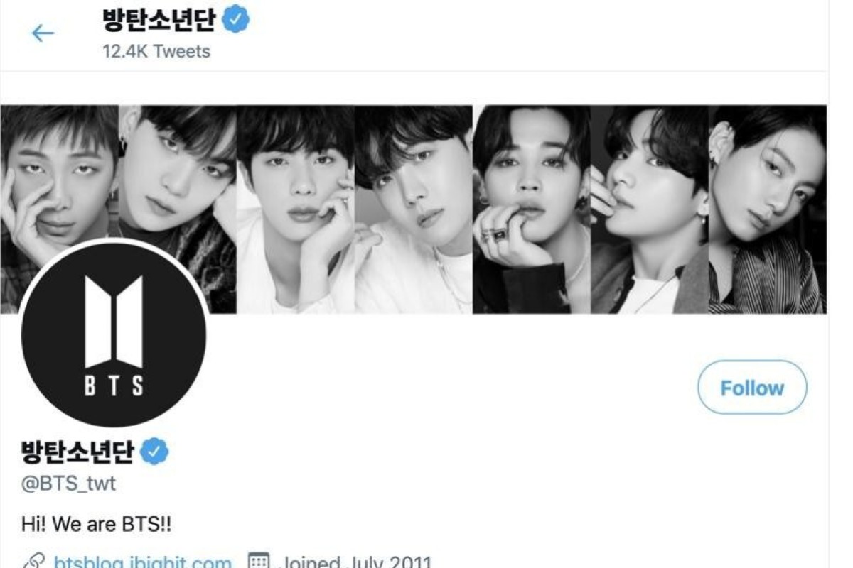 The K-pop band’s follower count has surpassed 31.52 million followers, moving them past One Direction’s 31.51 million followers. Photo: Twitter/BTS