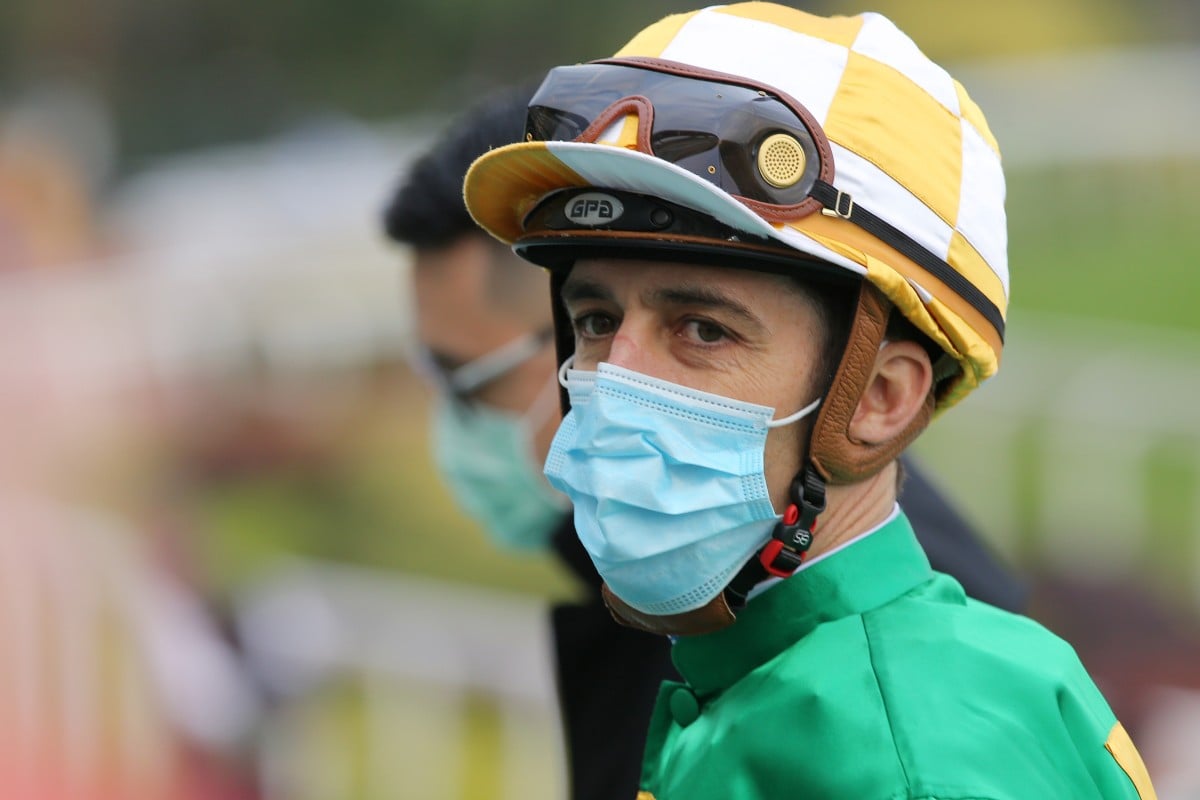 Christophe Soumillon after riding a winner during his latest Hong Kong stint. Photos: Kenneth Chan