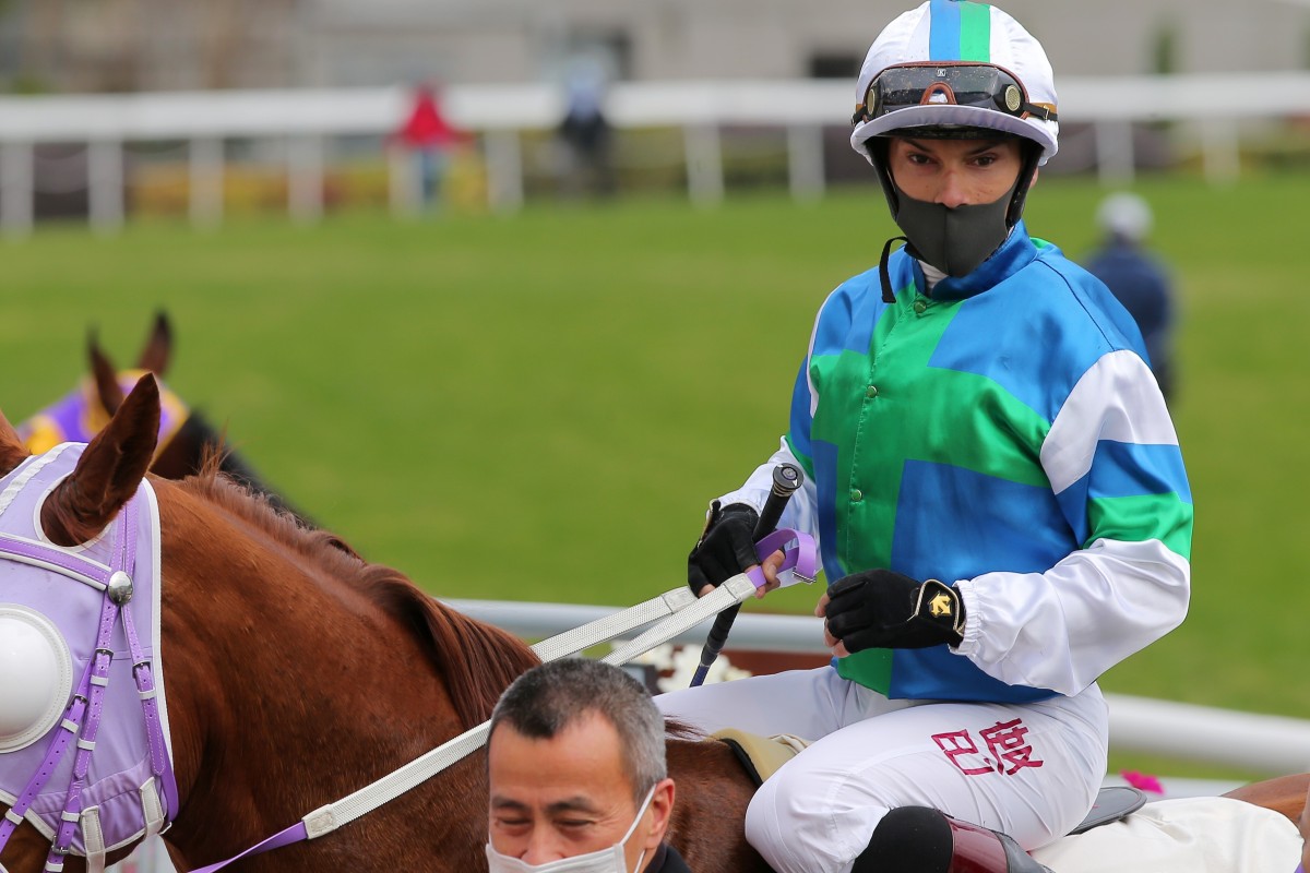 Alexis Badel returns after riding a winner at Sha Tin on Sunday. Photos: Kenneth Chan