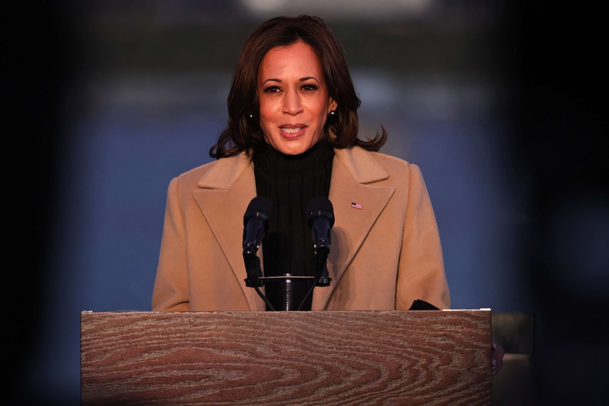 Kamala Harris: breaking down barriers, three at a time. Photo: AFP