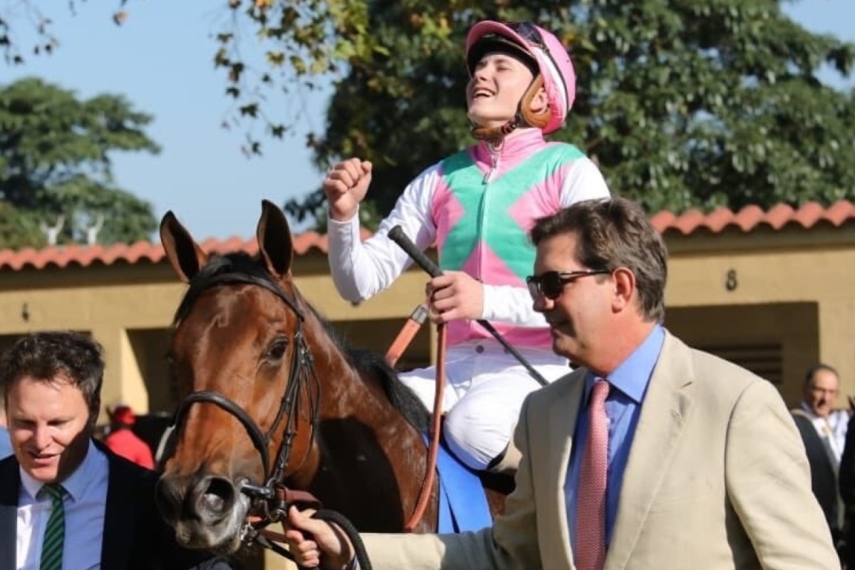Luke Ferraris celebrates winning his first Group One. Photo: Twitter