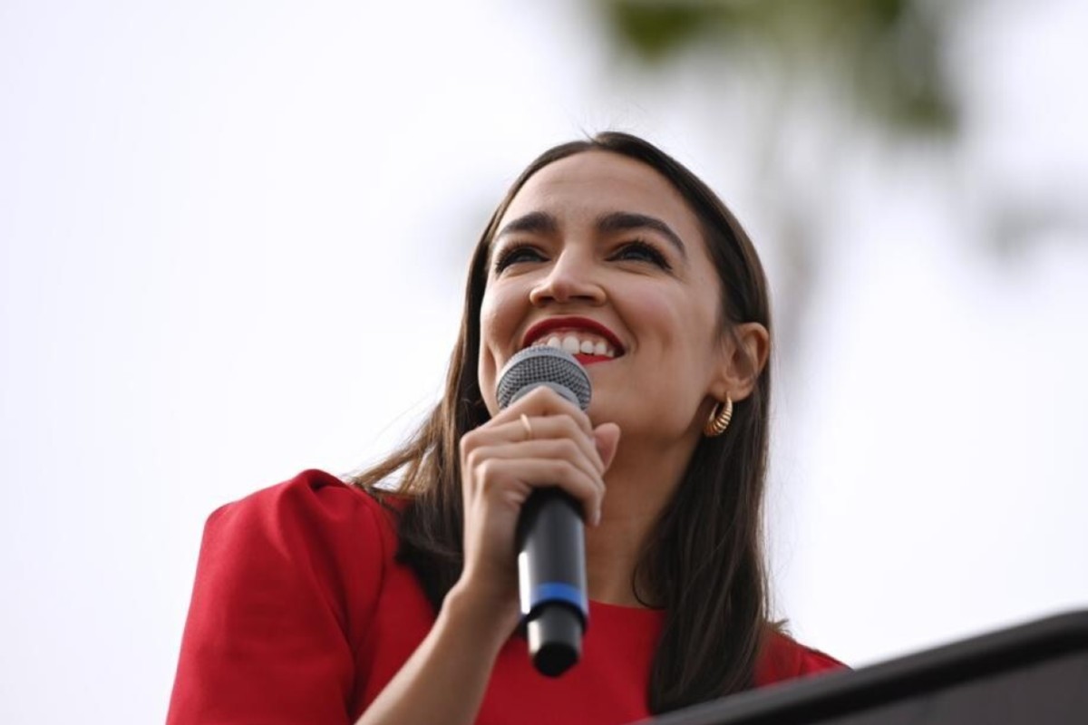 US congresswoman Alexandria Ocasio-Cortez was accused online of lying about her experience during the Capitol Building riot. Photo: Robyn Beck/AFP