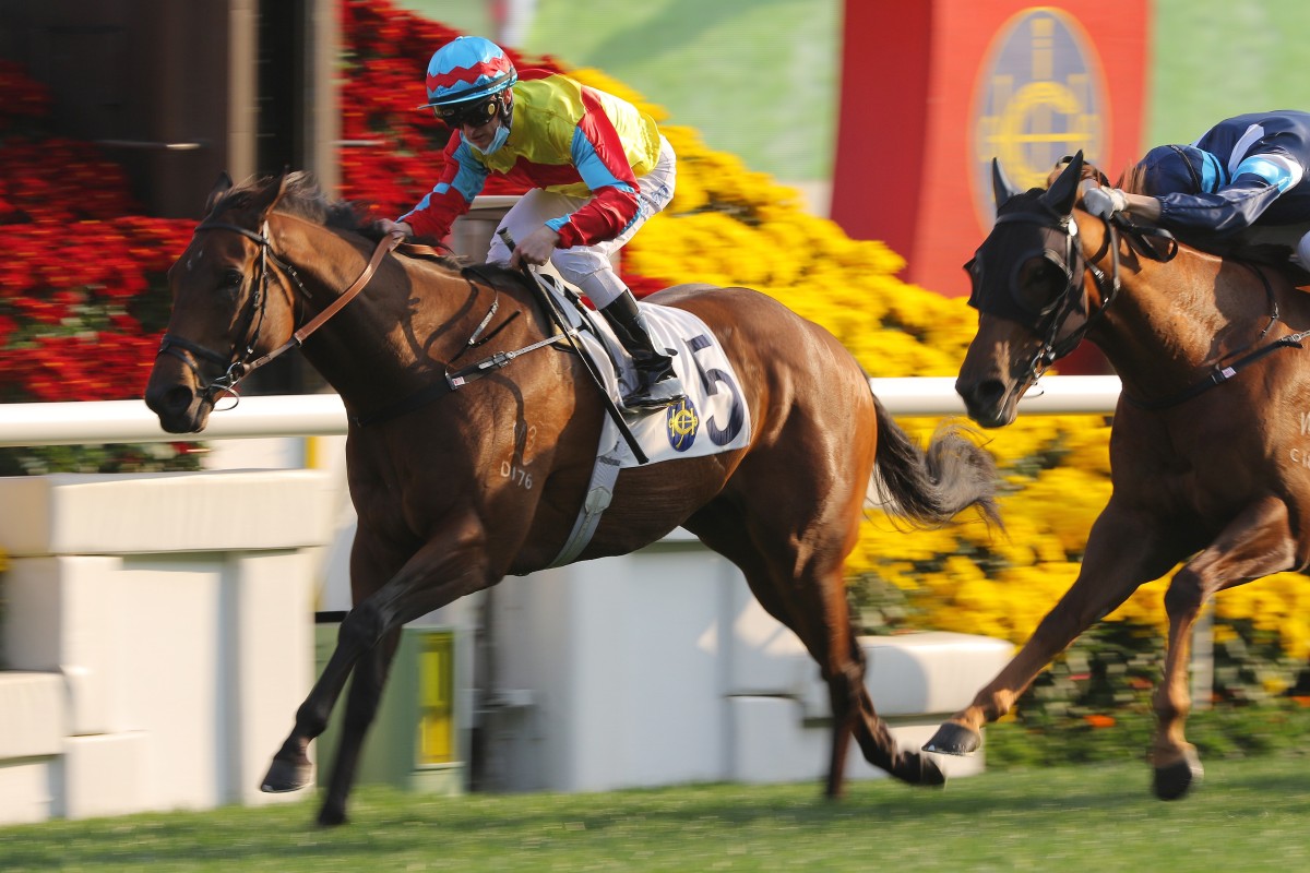 Wellington salutes at Sha Tin on Sunday. Photos: Kenneth Chan