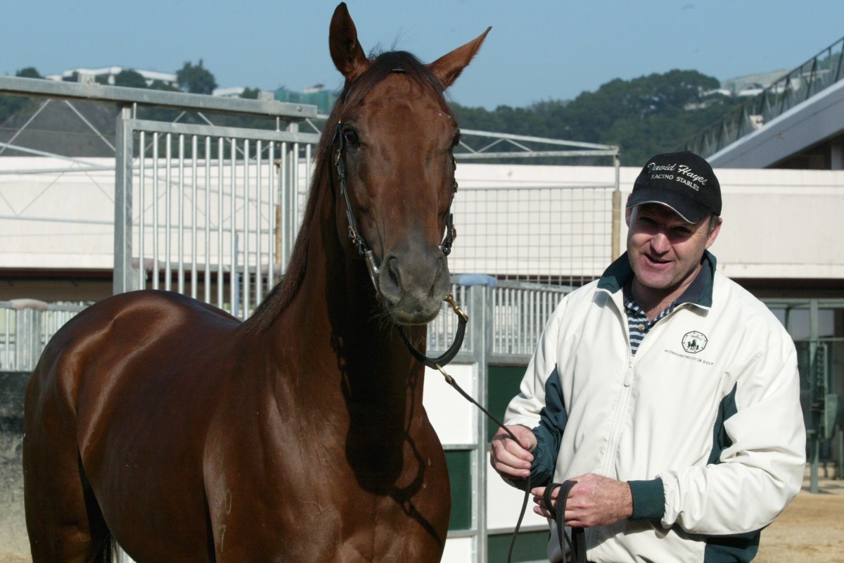 David Hayes with Hong Kong Derby winner Elegant Fashion in 2003. Photos: Kenneth Chan