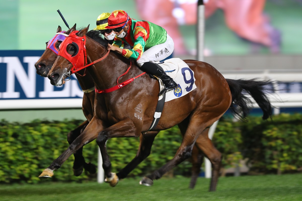 Vincent Ho guides Tourbillon Diamond to victory at Sha Tin in December. Photos: Kenneth Chan