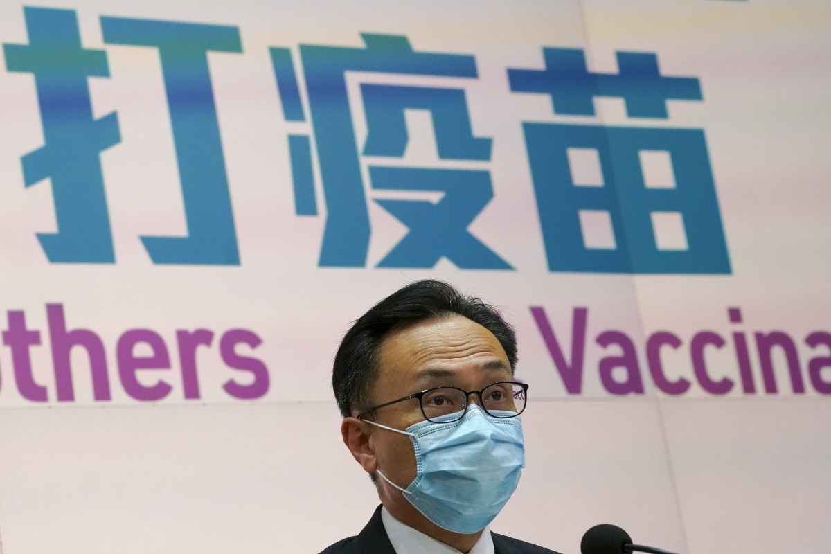 Secretary for the Civil Service, Patrick Nip, said the government is considering lowering its minimum age requirement for the vaccine to 16. Photo: SCMP / Felix Wong