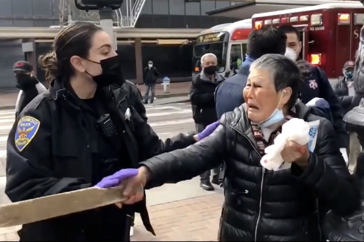 Xie Xiaozhen, a 76-year-old Chinese grandmother who fought off a violent attack in San Francisco, is donating all the money she recevied to help with medical bills to organisations that fight anti-Asian violence. Photo: Handout