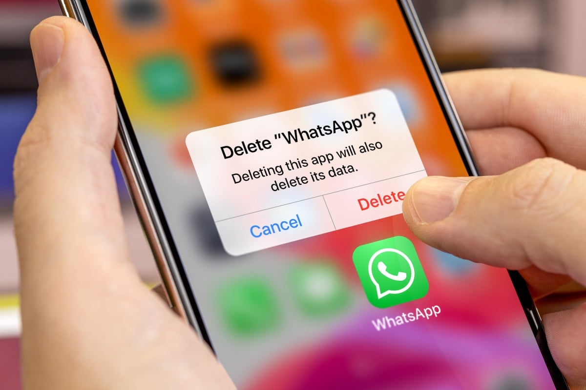 Deleting the app from your device is not enough to remove your account and messages.