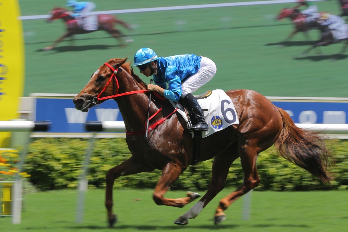 Joao Moreira sits quietly as Master Eight crushes his rivals on debut at Sha Tin on Sunday. Photos: Kenneth Chan