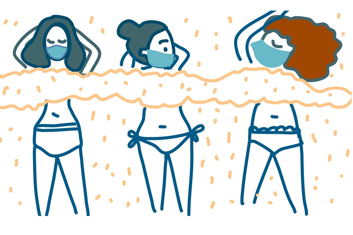 If men can walk around topless because of the heat, should women do the same? image picture