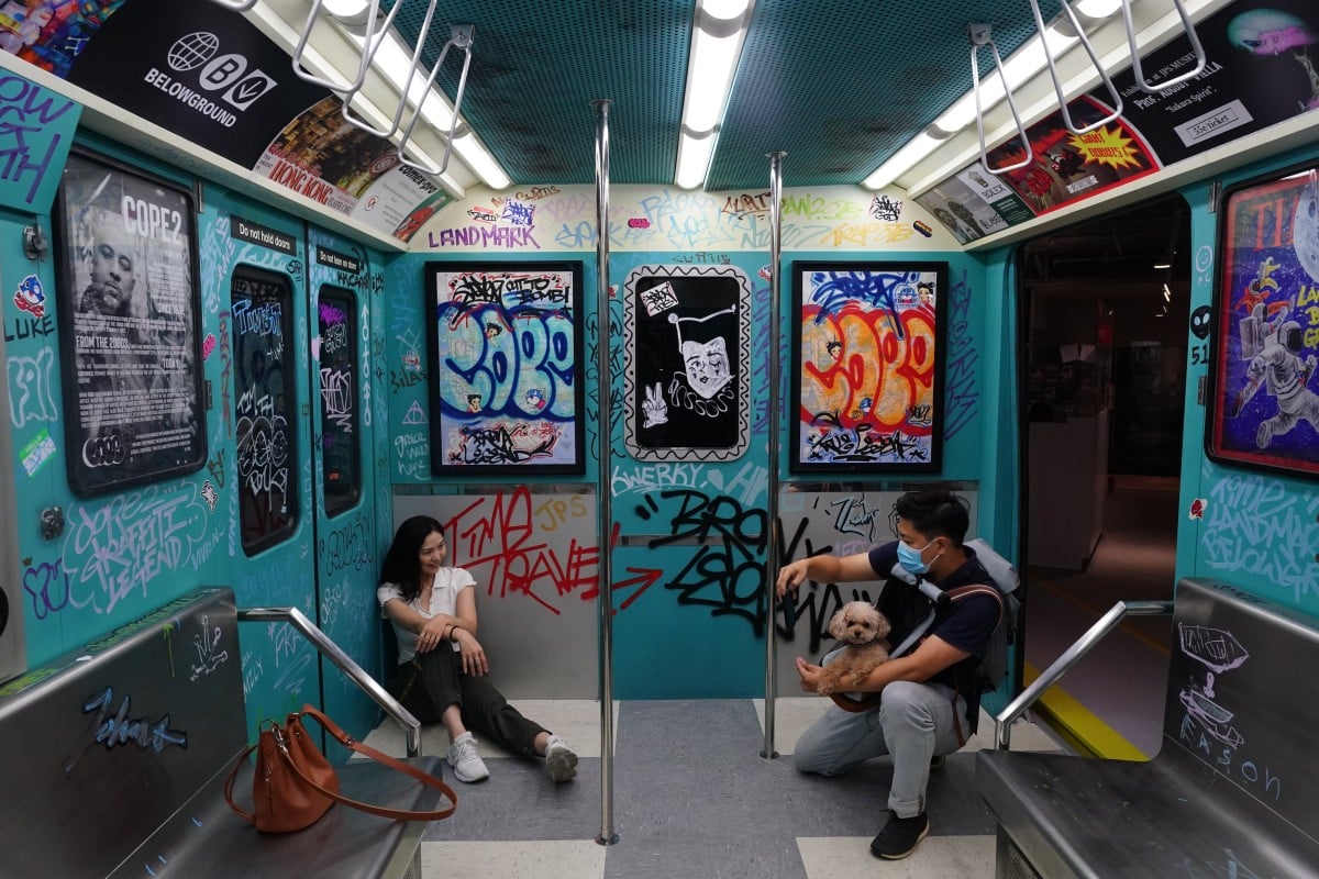 A photo from the Exhibition BelowGround by Cope2, Afa Annfa and Chino Lam at JPS Art Gallery, Landmark, Central. Photo: SCMP/Felix Wong