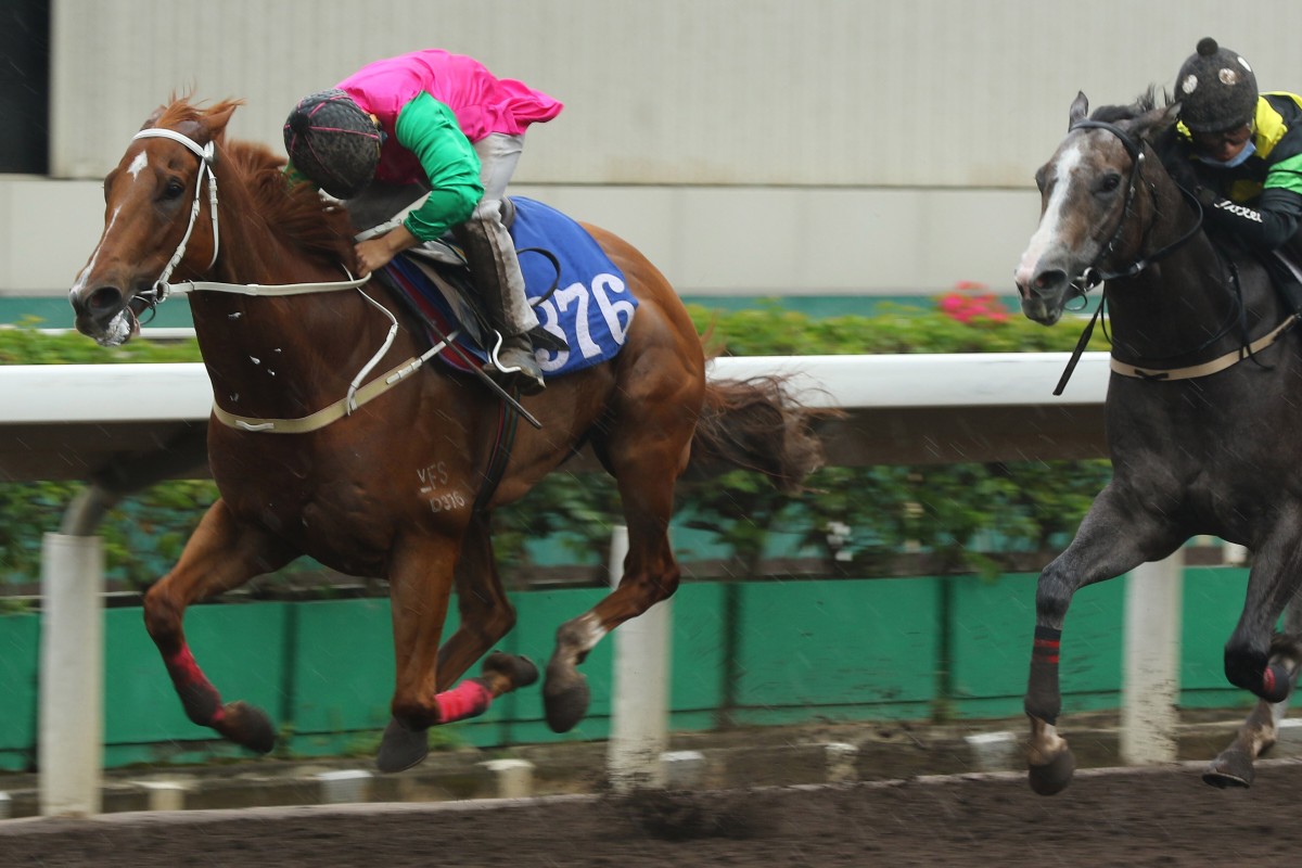 Matthew Poon pilots Joyful Fortune to victory in a recent barrier trial. Photos: Kenneth Chan