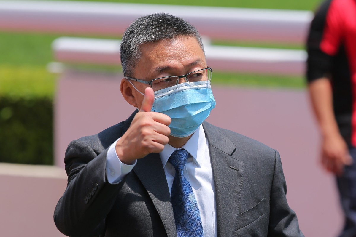 Francis Lui celebrates one of his 56 winners so far this season. Photos: Kenneth Chan